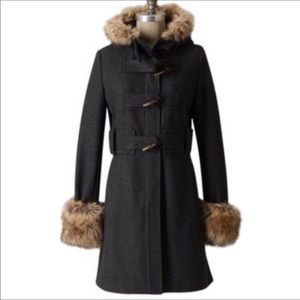 Anthropologie grey wool coat